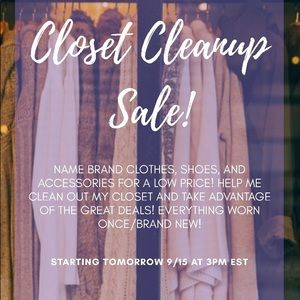 Closet Clean Out Sale!